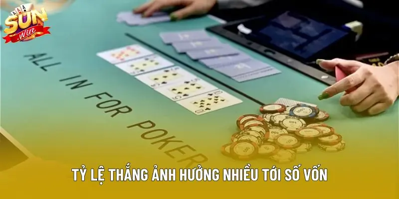 Tỷ lệ thắng ảnh hưởng nhiều tới số vốn