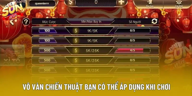 Vô vàn chiến thuật bạn có thể áp dụng khi chơi Vô vàn chiến thuật bạn có thể áp dụng khi chơi